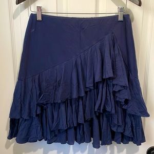 Ralph Lauren Sport Ruffle Midi Skirt Navy Medium